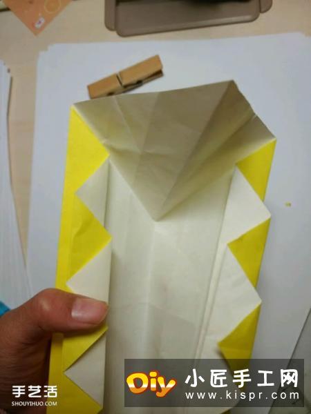 折纸元宵的折法图解教程 包括盛元宵的勺子