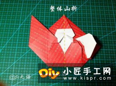 三种儿童手工折纸圣诞老人的折法图解教程