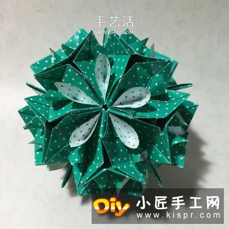 怎么折五瓣花花球的方法 五瓣花球的折纸图解