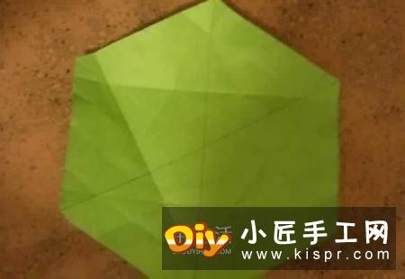 漂亮的折纸手工,折一朵立体的六角星花