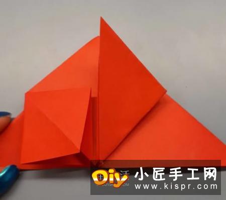 简单卷心纸玫瑰的折纸方法图解教程