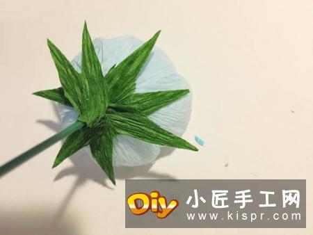 简单又漂亮的皱纹纸洋牡丹做法图解