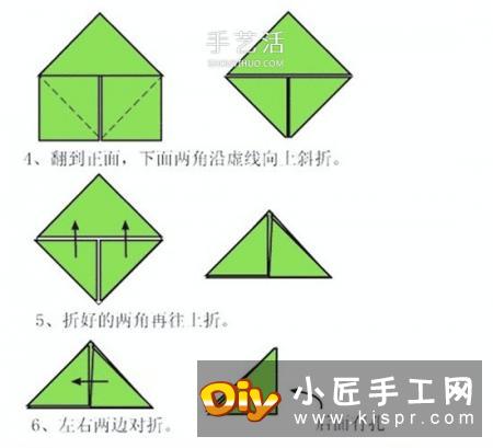 三角插折纸基础：三角插怎么折的图解教程