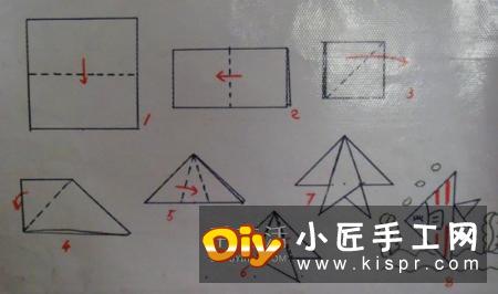 幼儿园小班折纸教程 简单折一条热带小鱼折法