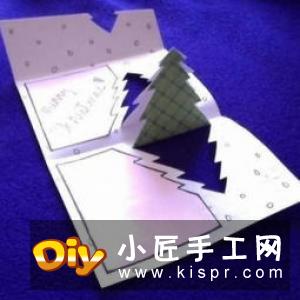 折纸圣诞树 制作立体圣诞节贺卡的做法教程