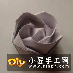 简单又漂亮玫瑰花的折纸方法图解步骤