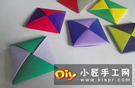 儿童手工折纸手牌玩具的折法图解教程