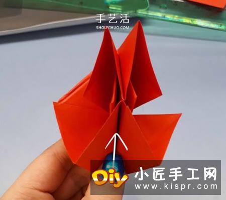 简单卷心纸玫瑰的折纸方法图解教程