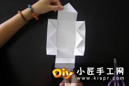 简易垃圾盒的折法图解 手工折纸方形垃圾盒