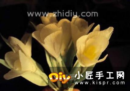 皱纹纸月季花手工制作 月季用皱纹纸做的教程