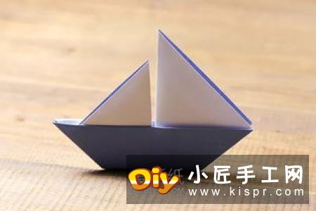 扬帆帆船的折法图解 折纸古代帆船的步骤图