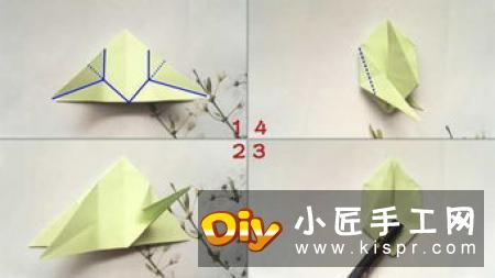 双色幸运草的折法图解 两张纸折四叶草的方法
