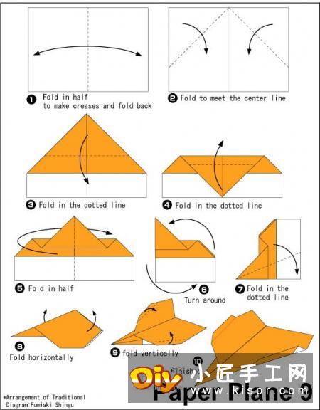 幼儿折纸战斗机的教程 简易纸飞机的折叠方法