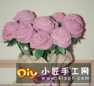 DIY纸藤玫瑰花图解教程 纸藤制作玫瑰的步骤
