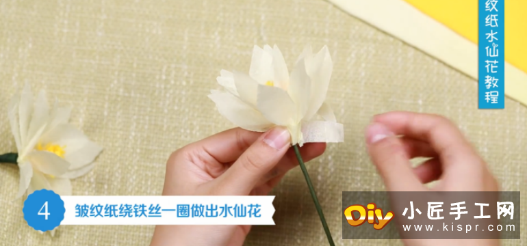 皱纹纸水仙花制作方法